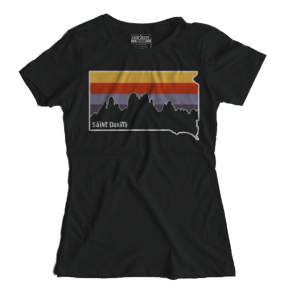 South Dakota Needles Logo Saint Dakota Highway Tee T-shirt Custer Custer State Park Black Hills