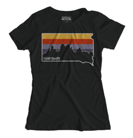 South Dakota Needles Logo Saint Dakota Highway Tee T-shirt Custer Custer State Park Black Hills
