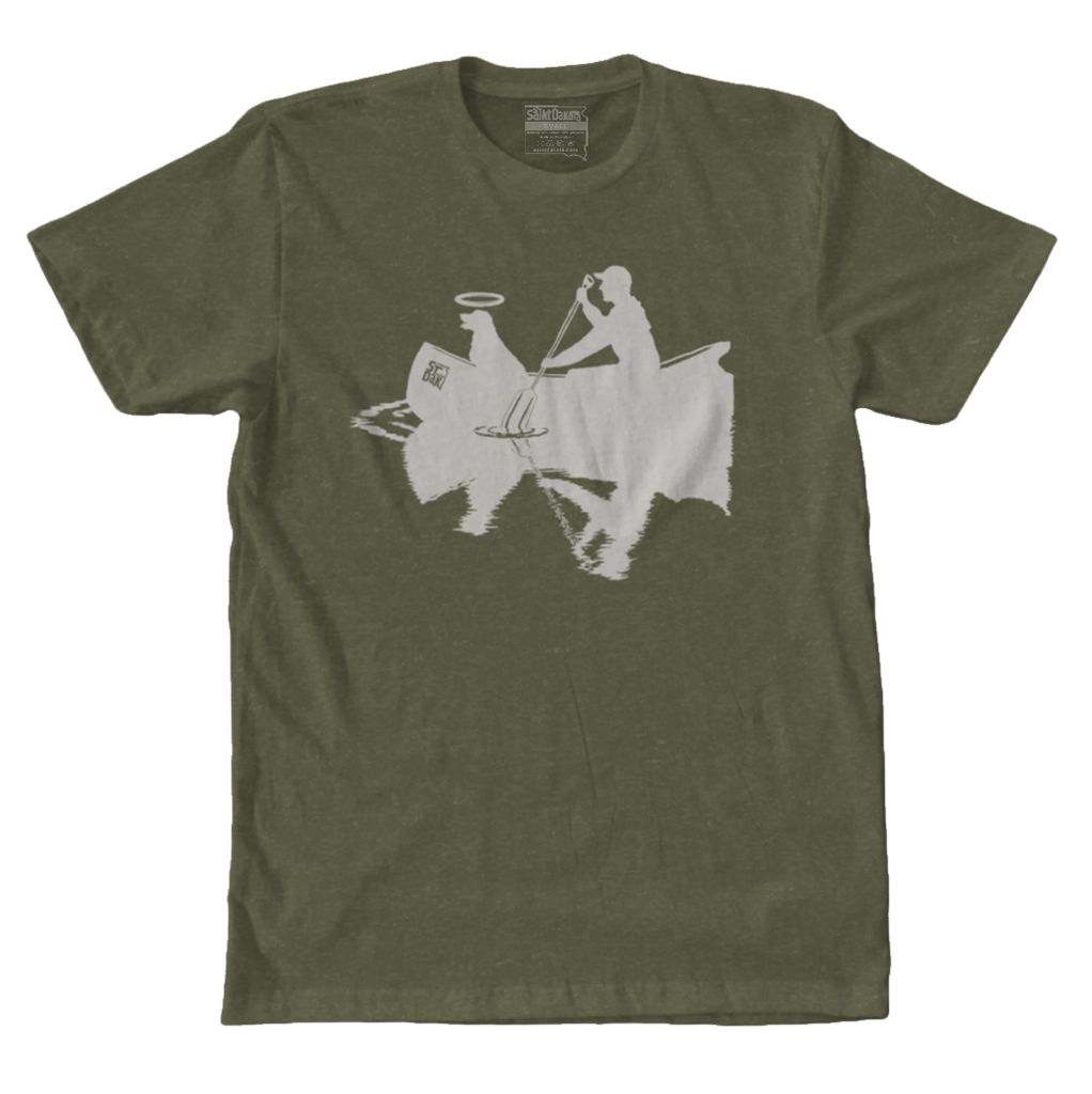 Saint Dakota South Dakota Men's Canoe Paddle Tee T-shirt River Oar