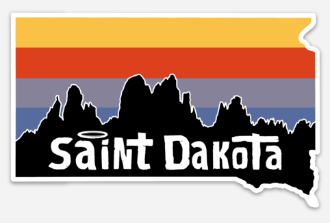 Saint Dakota (South Dakota) Sticker Needles Vinyl Black Hills
